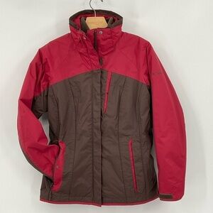 Columbia Red and Brown Interchangeable Ski Jacket Size Small